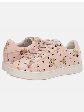 Authentic Disney X Coach Minnie Mouse Pink Polka Dot Low Top Sneaker Size 7.5